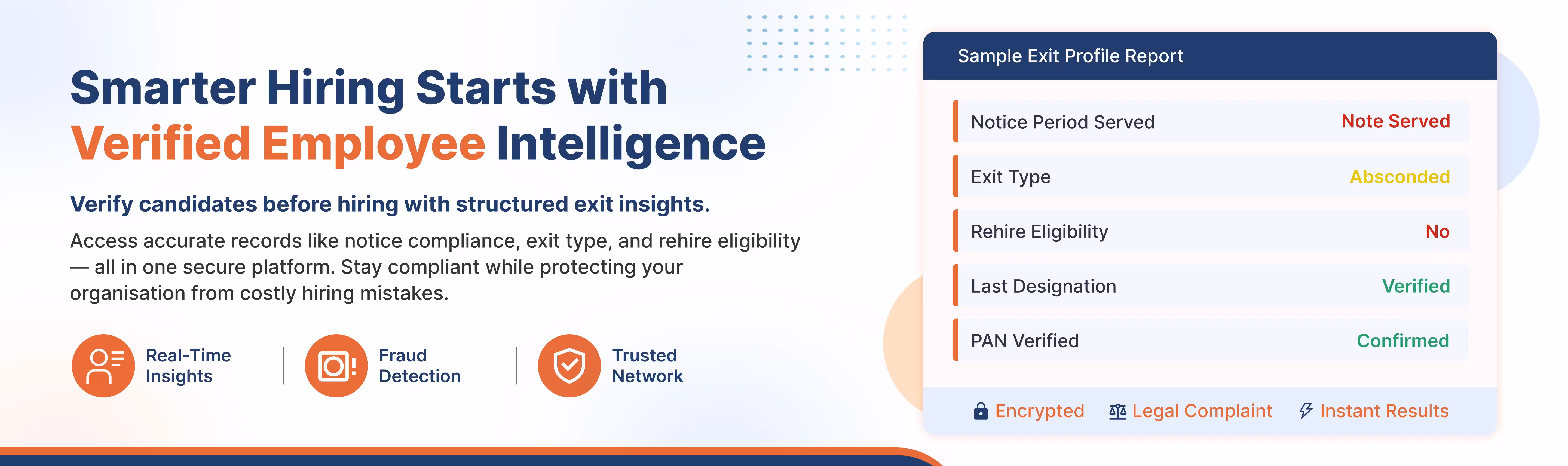 Secure Exit Management Solution Professional employee exit profile and verified background check system for trusted hiring